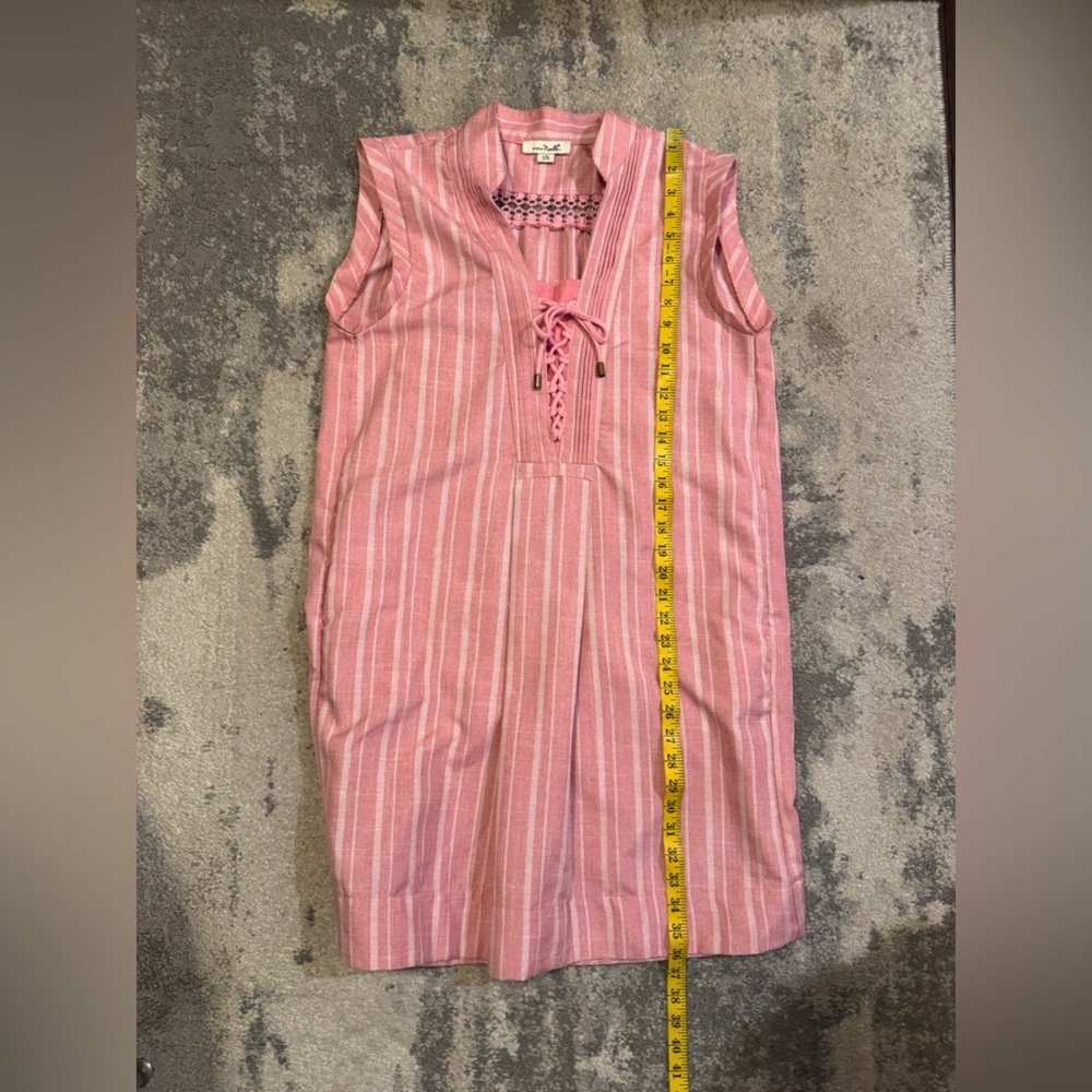 Simply Noelle Pink and White Striped Women’s  Dress - Picture 7 of 7